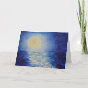Tarjeta Moonrise Over Lake Michigan II (Detalle)