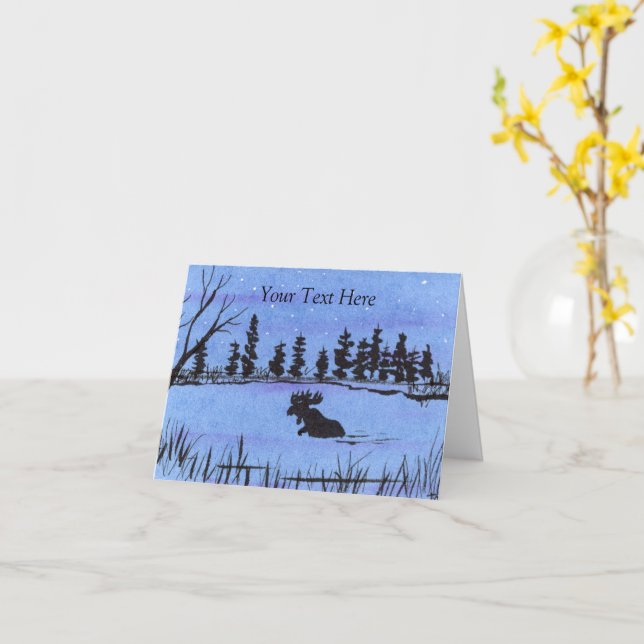 Tarjeta Moose (flor amarilla)