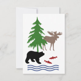 Tarjeta Moose and Bear Pattern