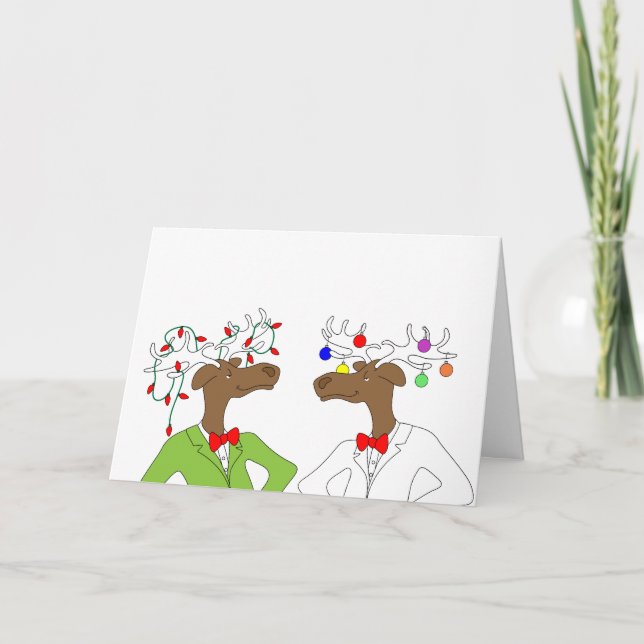 Tarjeta Moose de vacaciones (Anverso)
