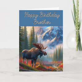 Tarjeta Moose Happy Birday Brother
