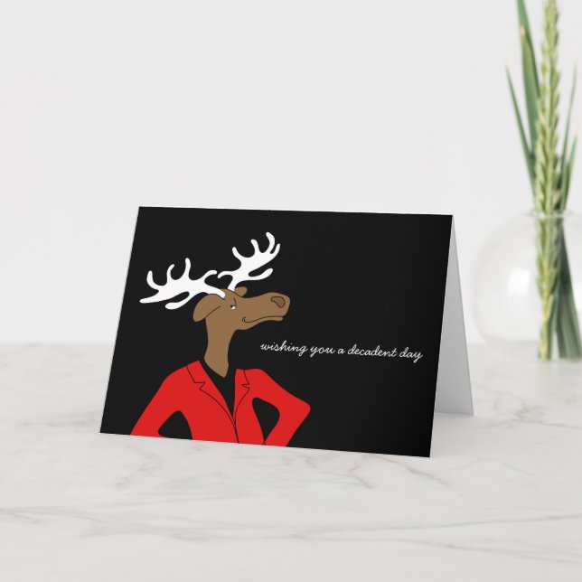 Tarjeta Moose sofisticada (Anverso)