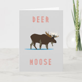 Tarjeta Moose Valentines Card