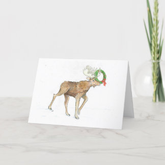 Tarjeta Moose y Wreath