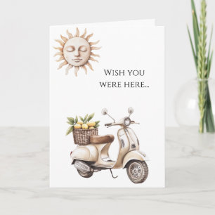 Tarjeta Moped Motor Bike Sun Wish estuvo aquí