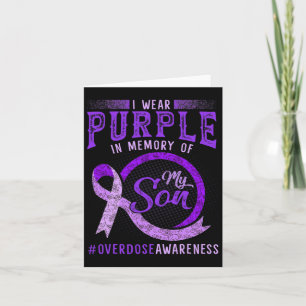Tarjeta Morado En Memoria De Mi Hijo Día De Conciencia Sob