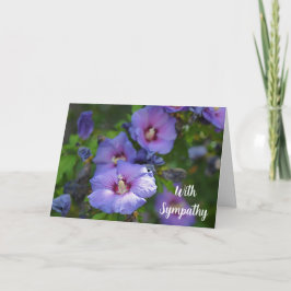 Tarjeta Morado Hibiscus Flower Con Simpatía