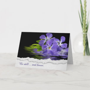 Tarjeta Morado Myrtle Flor piensa en ti