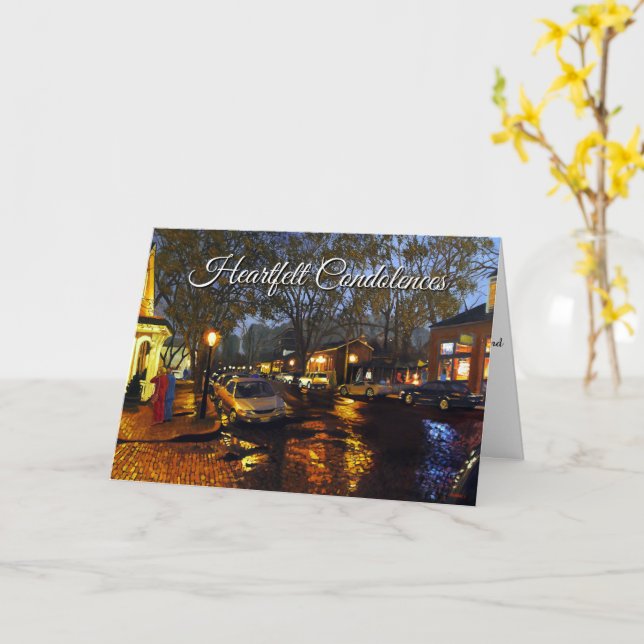 Tarjeta Morado Naranja Rojo Memorial Irlandés Bendición Si (flor amarilla)