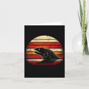 Tarjeta Moray Eel Sunset Retro Estilo Safari Vintage años