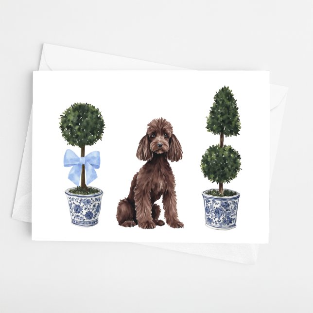Tarjeta Moreno Standard Poodle Dog Puppy Topicolor (Subido por el creador)