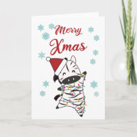 Morerry Xmas Zebra Safari Zoo Snow Cute de Nieve