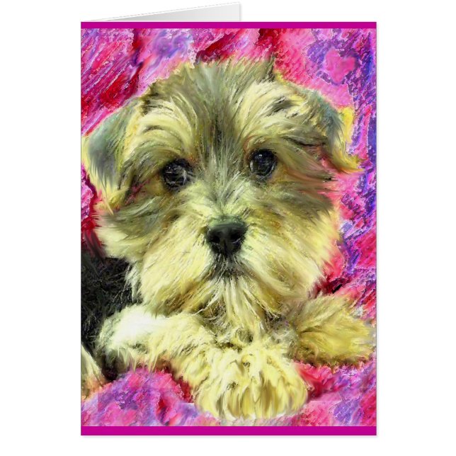 tarjeta morkie (Frente)