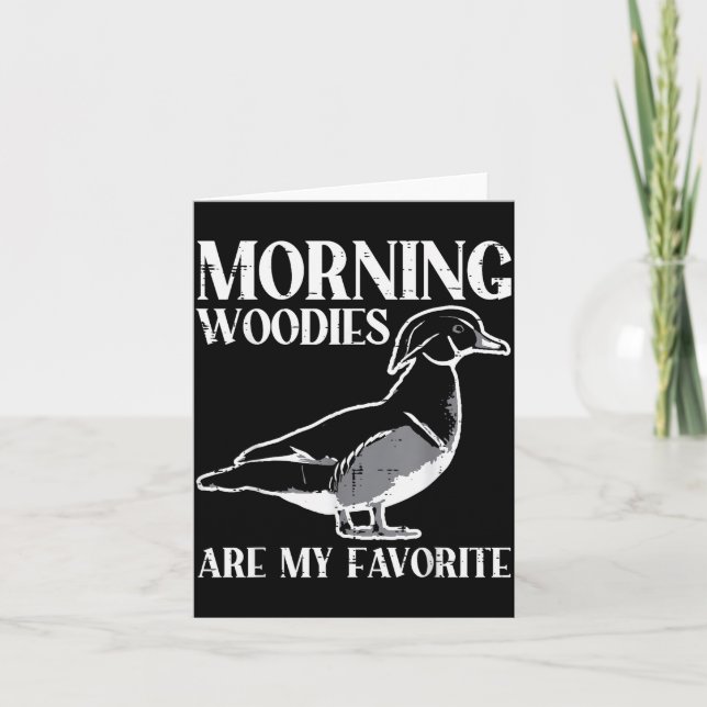 Tarjeta Morning My Favorite Duck Hunting Funny Hunter Men  (Anverso)