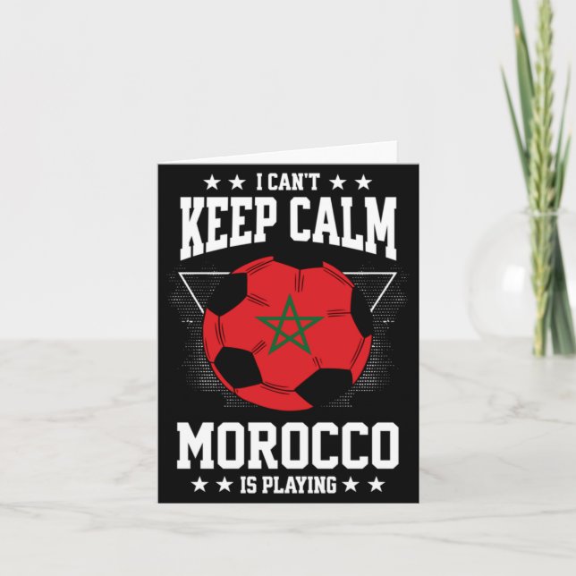 Tarjeta Morocco Football Jersey 2022 Flag Funny Soccer Lov (Anverso)