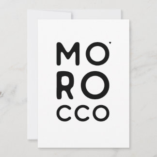 Tarjeta Morocco - minimalistic typography card