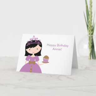 Tarjeta Morple Cupcake Princess Birthday