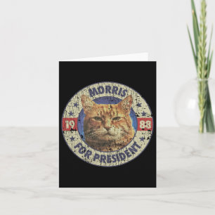 Tarjeta Morris Para El Presidente Vintage 1988 Gato Lover