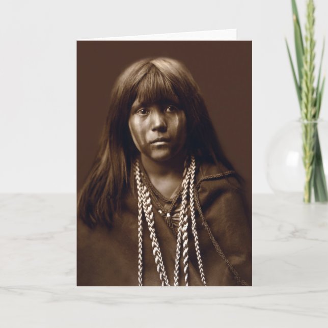 Tarjeta Mosa - mujer del Mojave - archivos del nativo (Anverso)