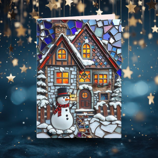 Tarjeta Mosaic Tile bonito y Navidades de vidrio templado (Subido por el creador)
