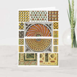 Tarjeta Mosaico bizantino de suelo de mármol
