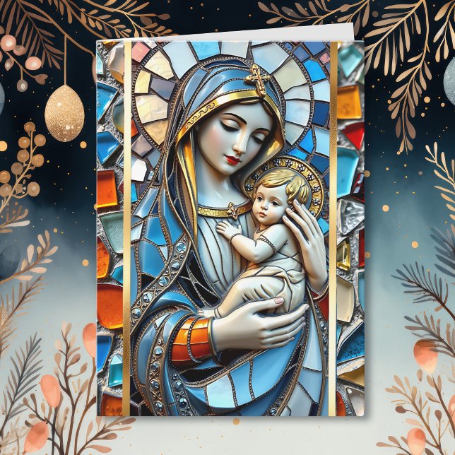 Tarjeta Mosaico de vidrio templado | María y Jesús (Subido por el creador)