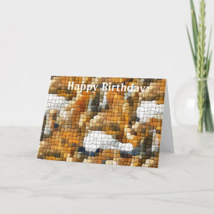 TARJETA MOSAICO DE ZORROS