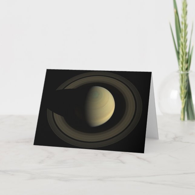 Tarjeta Mosaico Del Planeta Saturno Y Sus Anillos Principa (Anverso)