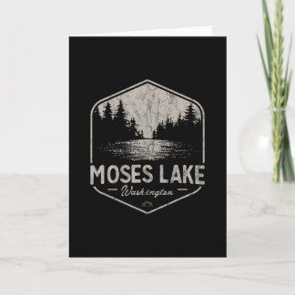 Tarjeta Moses Lake Washington al aire libre Vintage 3 