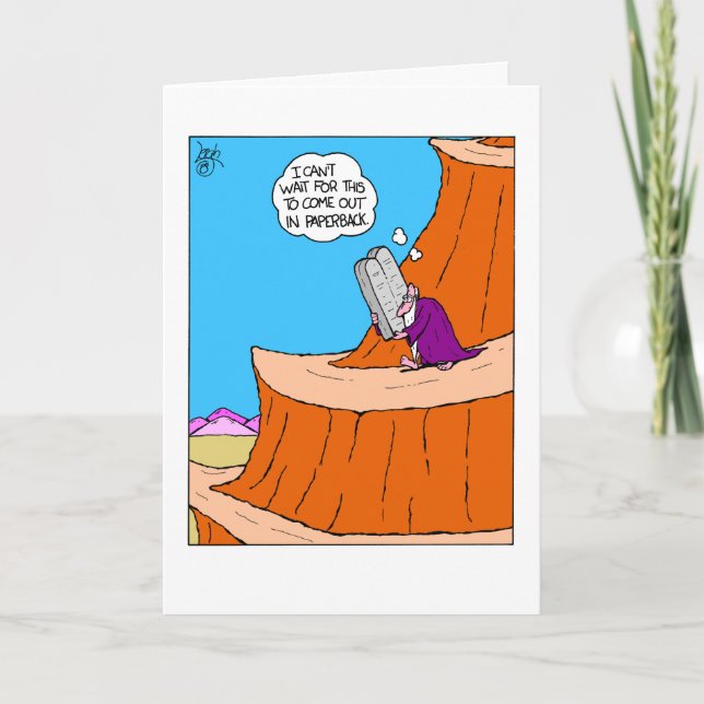 Tarjeta Moses paperback Ten Commandments (Anverso)