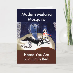 Tarjeta Mosquito Señora Vintage Malaria