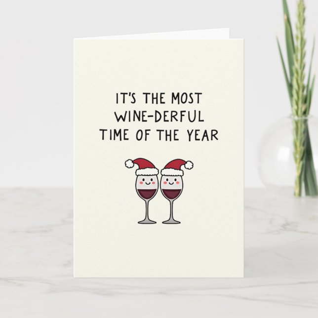 Tarjeta Most Wine-derful Time of the Year Christmas Card (Anverso)