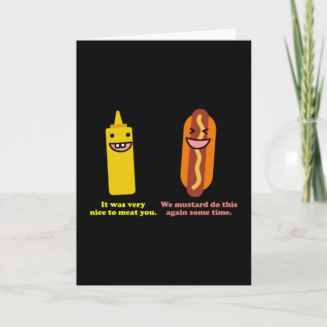 Tarjeta Mostaza y hotdog (Anverso)