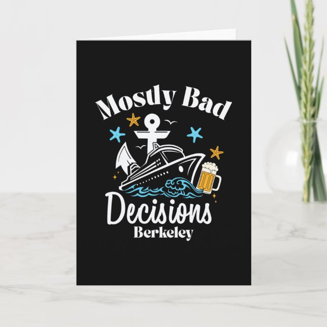 Tarjeta Mostly D Decisions Berkeley Spring Break  (Anverso)