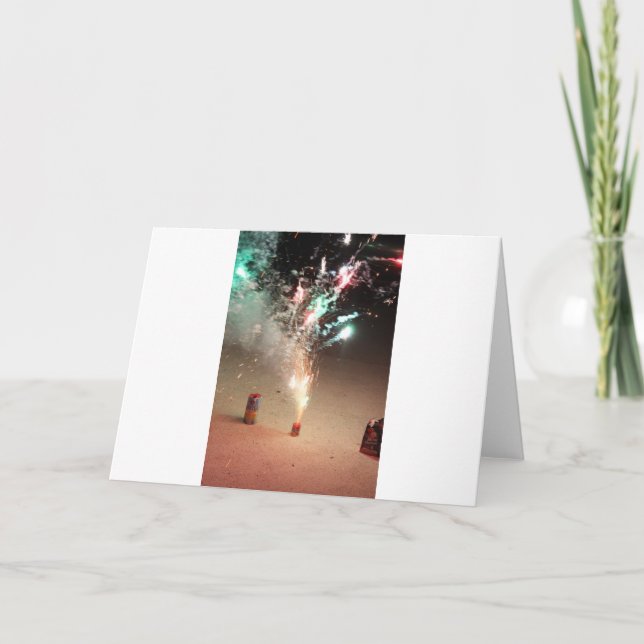 Tarjeta Mostrar fuegos artificiales (Anverso)