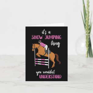 Tarjeta Mostrar jumping cosa ecuestriana caballo Lover Hor