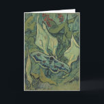 Tarjeta Moth Green Peacock (Emperador) de Vincent van Gogh<br><div class="desc">Great Peacock Moth o Emperor Moth de Vincent van Gogh es una pintura de naturaleza vintage de arte fino post impresionismo. Un gigante emperador Moth vuela entre las flores y las plantas en un jardín trasero. Van Gogh usó mariposas en sus obras como símbolo de esperanza. La polilla de la...</div>