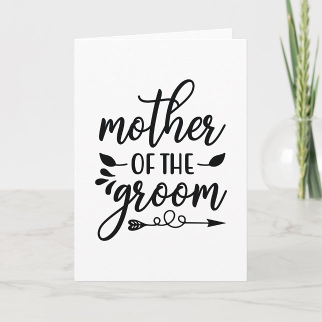 Tarjeta Mother of the groom (Anverso)