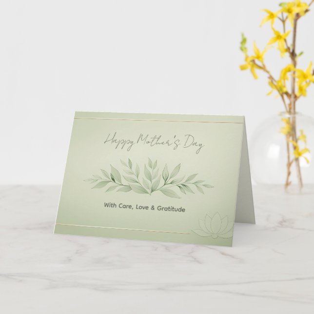 Tarjeta Mother’s Day Card for Acupuncture Clinic Clients   (flor amarilla)
