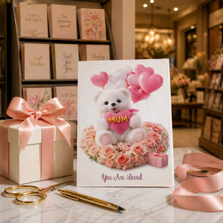 Tarjeta Mother’s Day Teddy Bear Card | “You Are Loved"
