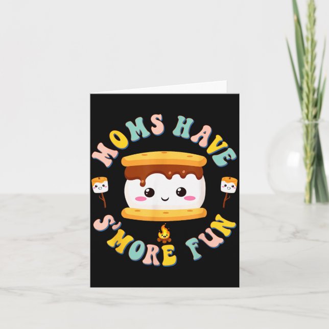 Tarjeta Mothers Camng Kawaii Smores Moms Have S'more Fun C (Anverso)