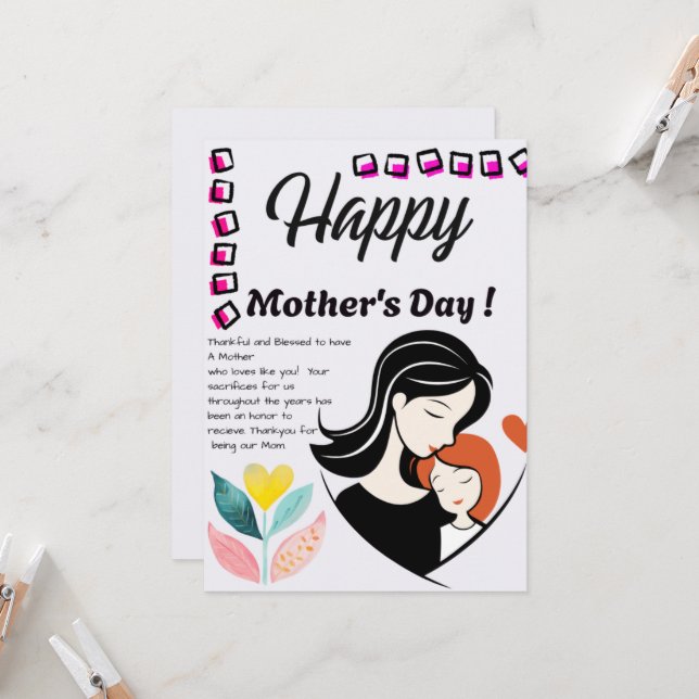 Tarjeta Mothers Day Card  (Anverso/Reverso In Situ)