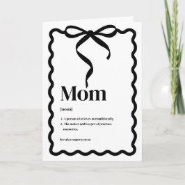 Tarjeta Mother's Day Card; Mom "Noun"