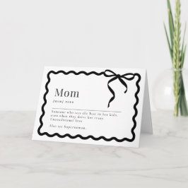 Tarjeta Mother's Day Card; Mom "Noun"