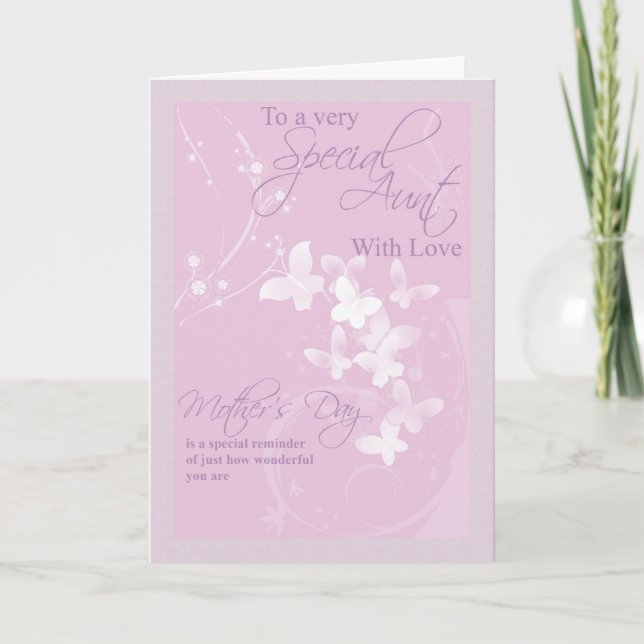 Tarjeta Mother's Day Card, Special Aunt (Anverso)