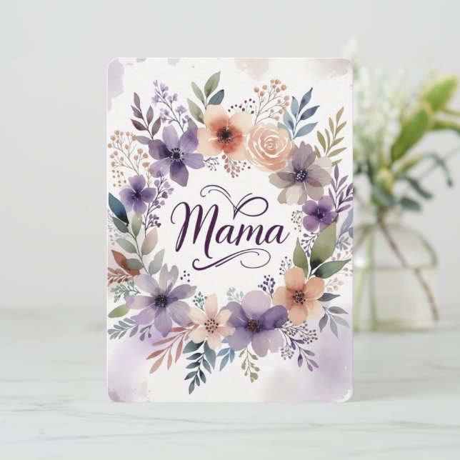 Tarjeta Mother's day Flat Greeting Card (Anverso de pie)