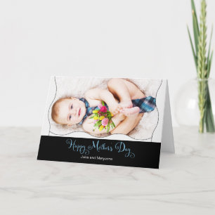 Tarjeta Mother's Day for the Two Moms Baby in a Necktie