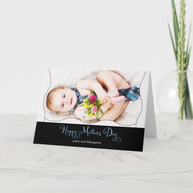Tarjeta Mother's Day for the Two Moms Baby in a Necktie (Anverso)