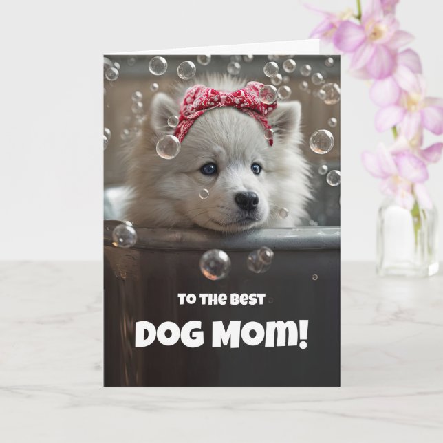 Tarjeta Mothers Day from Pet Dog Fur Baby Cute (Orquídea)