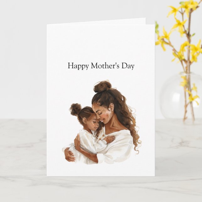 Tarjeta Mother's Day Mom Daughter   (flor amarilla)